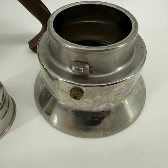 Vintage Alessi 9090/6 Compasso d'oro Espresso Coffee Maker Italy w/ Box & Manual